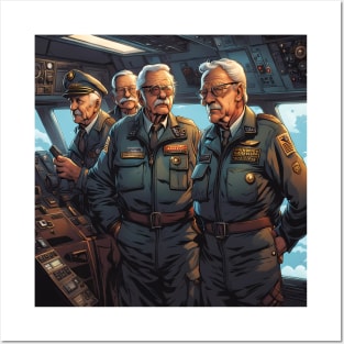 Pensioners as commercial aircrew Posters and Art